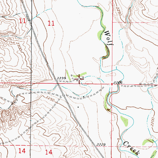 Topographic Map of 28N46E11DDCC01 Well, MT