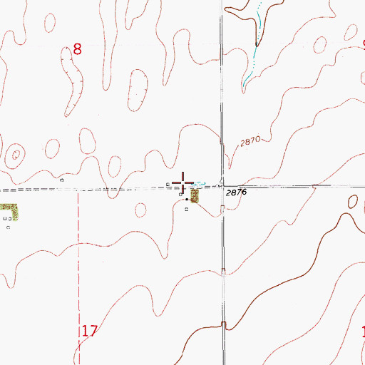 Topographic Map of 28N12E08DD__01 Well, MT