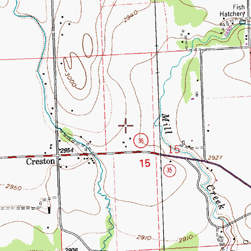 Topographic Map of 28N20W15BD__01 Well, MT