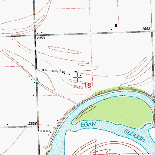 Topographic Map of 28N20W18BD__01 Well, MT