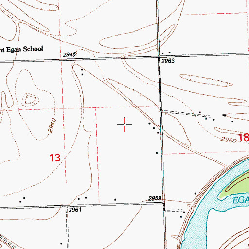 Topographic Map of 28N21W13AD__01 Well, MT