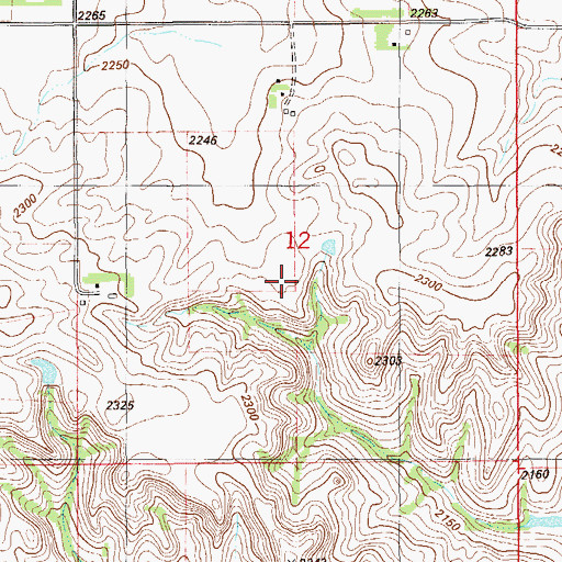 Topographic Map of 28N56E12DB__01 Well, MT