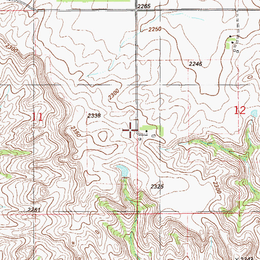 Topographic Map of 28N56E12CB__01 Well, MT