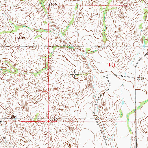 Topographic Map of 28N56E10CA__01 Well, MT
