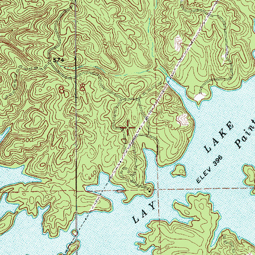 Topographic Map of Hidden Valley, AL