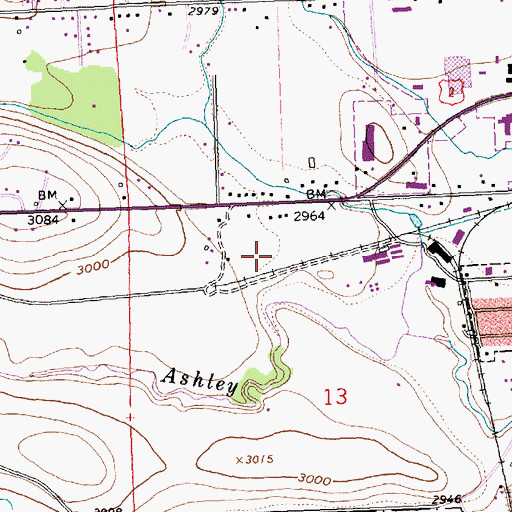 Topographic Map of 28N22W13BA__01 Well, MT