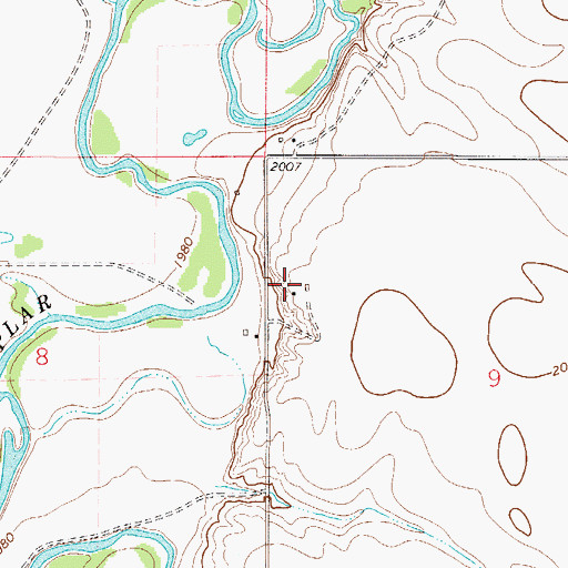 Topographic Map of 28N51E09BCBB01 Well, MT