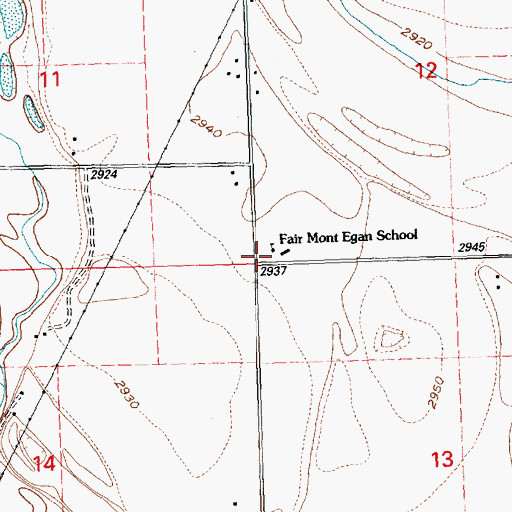 Topographic Map of 28N21W12CCCC01 Well, MT