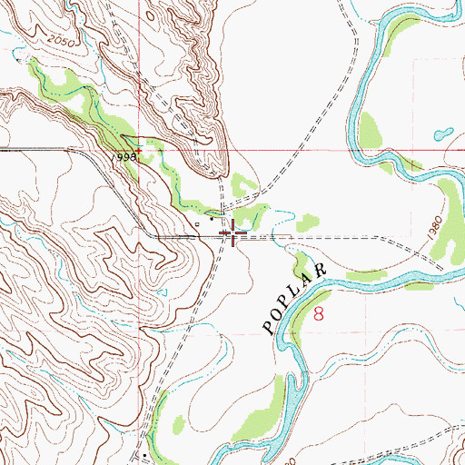 Topographic Map of 28N51E08BACC02 Well, MT