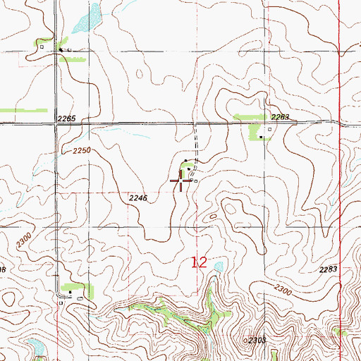 Topographic Map of 28N56E12BADD01 Well, MT