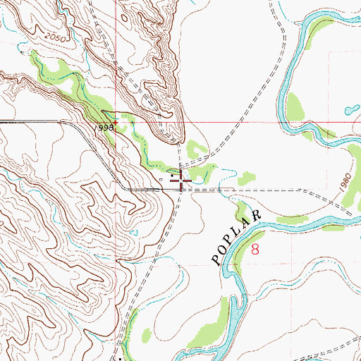 Topographic Map of 28N51E08BACC01 Well, MT