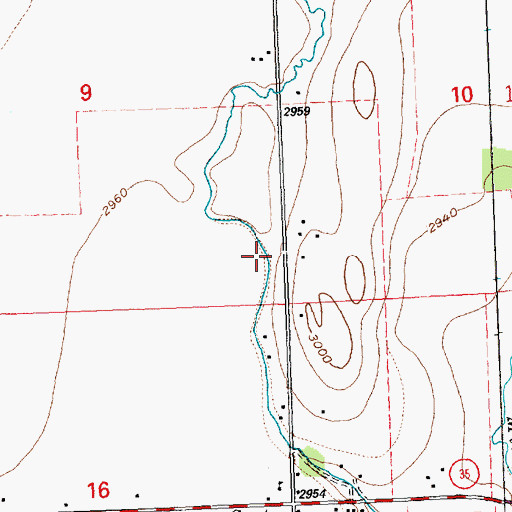 Topographic Map of 28N20W09DDDA01 Well, MT