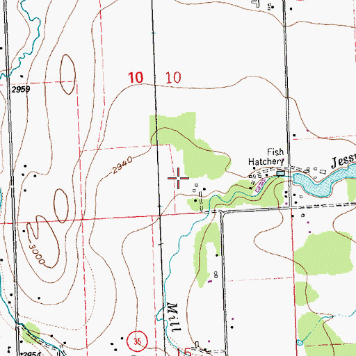 Topographic Map of 28N20W10DC__01 Well, MT