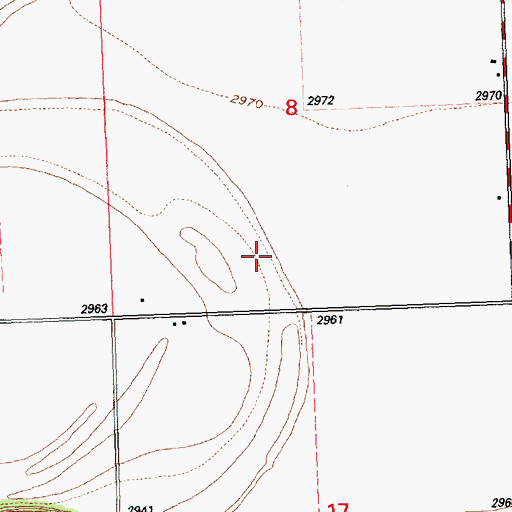 Topographic Map of 28N20W08CD__01 Well, MT
