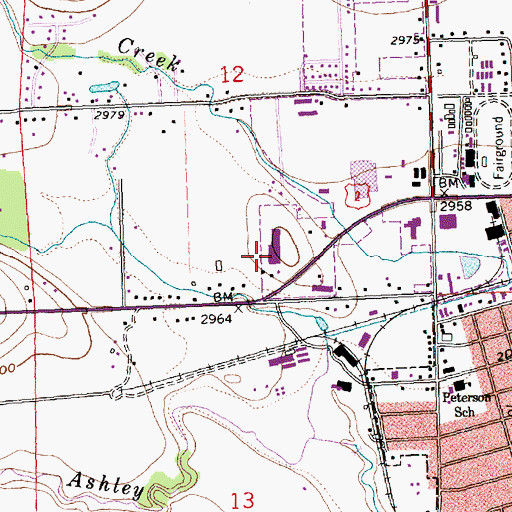 Topographic Map of 28N22W12DC__01 Well, MT