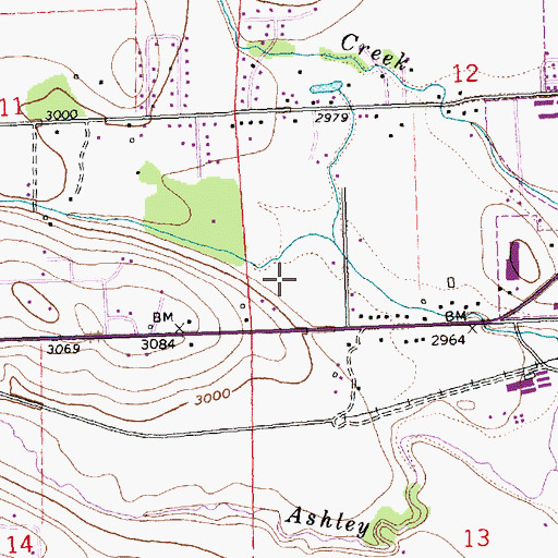 Topographic Map of 28N22W12CC__01 Well, MT