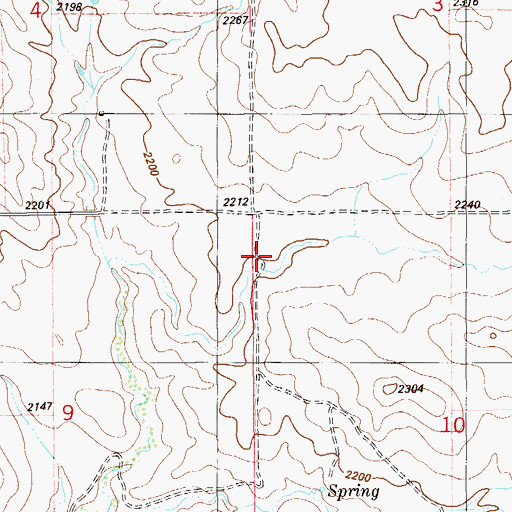 Topographic Map of 28N57E10BB__01 Well, MT