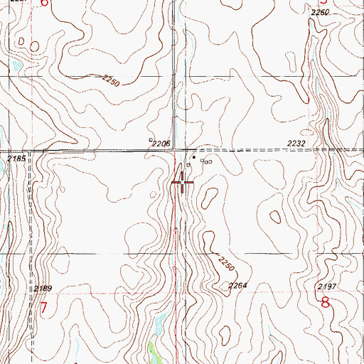 Topographic Map of 28N57E08BB__01 Well, MT