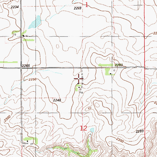 Topographic Map of 28N56E12AB__02 Well, MT