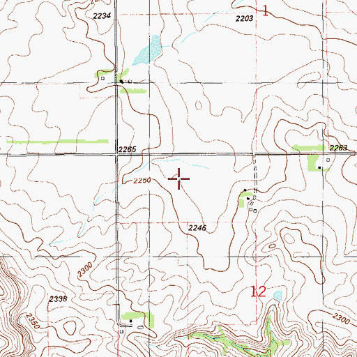 Topographic Map of 28N56E12BA__01 Well, MT