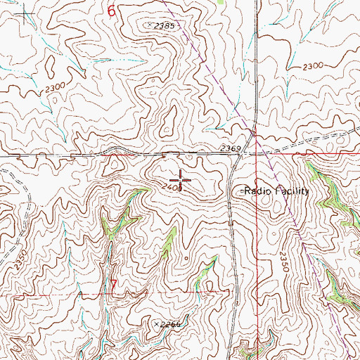 Topographic Map of 28N56E07AA__01 Well, MT