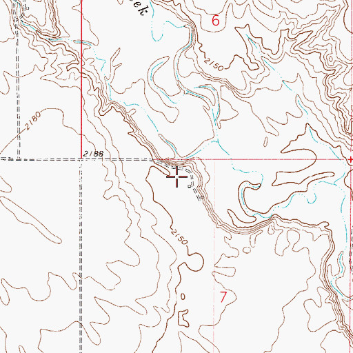 Topographic Map of 28N50E07BA__01 Well, MT