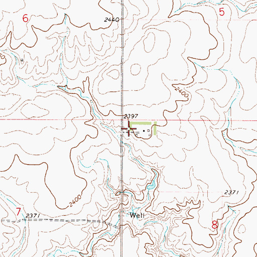 Topographic Map of 28N48E08BB__01 Well, MT