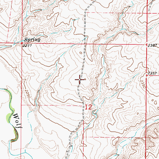 Topographic Map of 28N46E12BDAA01 Well, MT