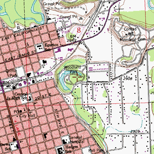 Topographic Map of 28N21W08CDAA01 Well, MT