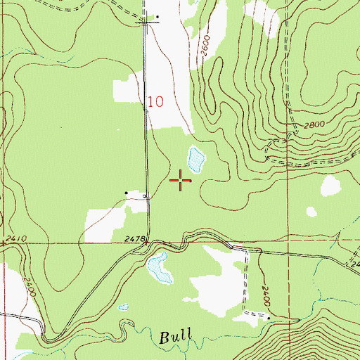 Topographic Map of 28N33W10DCAB01 Well, MT