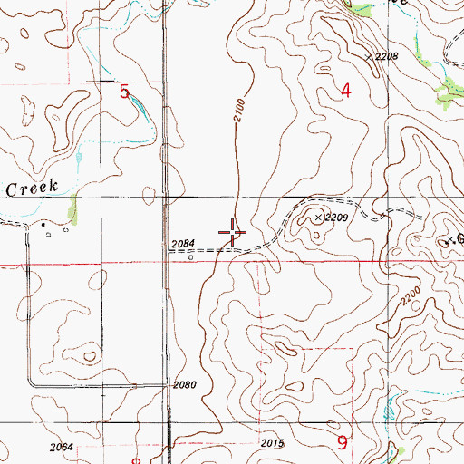 Topographic Map of 28N58E04CC__02 Well, MT