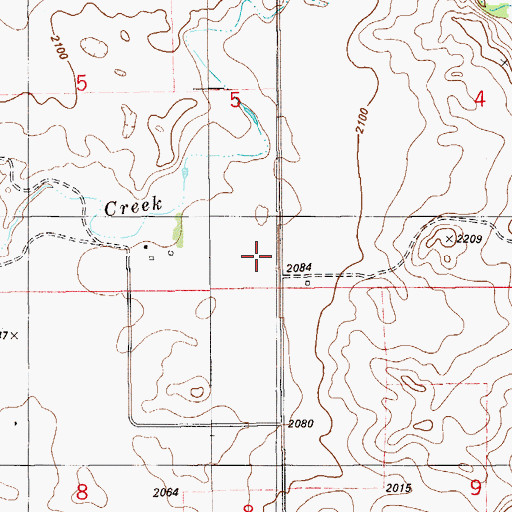 Topographic Map of 28N58E05DD__01 Well, MT