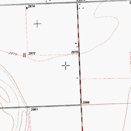 Topographic Map of 28N20W08DA__01 Well, MT