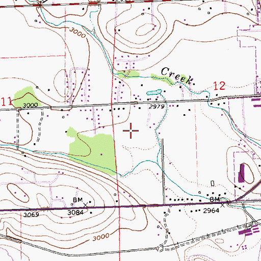 Topographic Map of 28N22W12CB__01 Well, MT