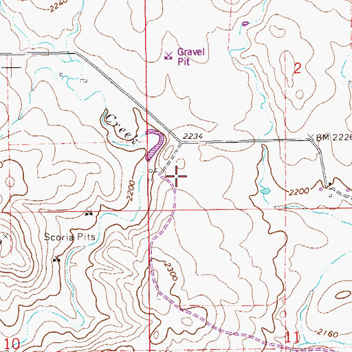 Topographic Map of 28N59E02CC__01 Well, MT