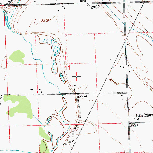 Topographic Map of 28N21W11DB__01 Well, MT
