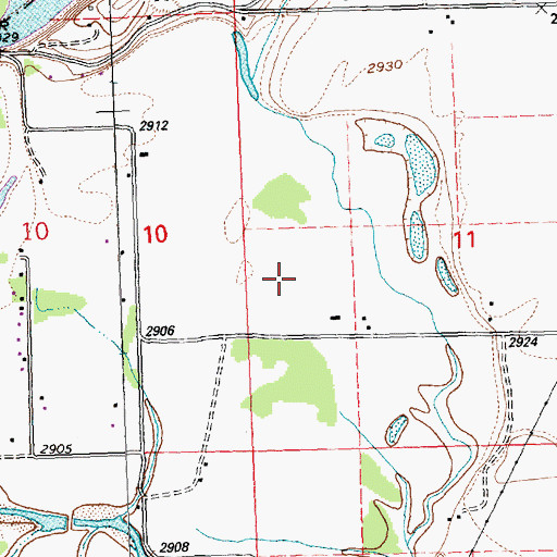 Topographic Map of 28N21W11CB__01 Well, MT