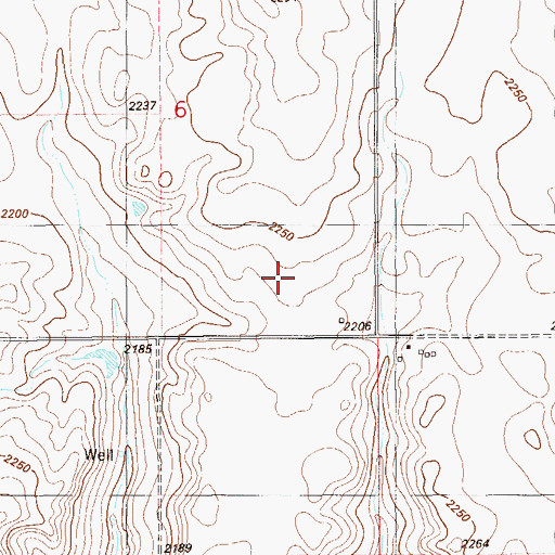 Topographic Map of 28N57E06DD__01 Well, MT