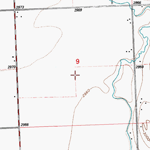 Topographic Map of 28N20W09DBBC01 Well, MT