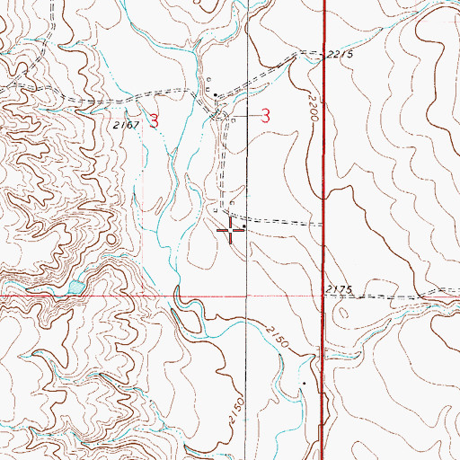 Topographic Map of 28N48E03DDBB01 Well, MT