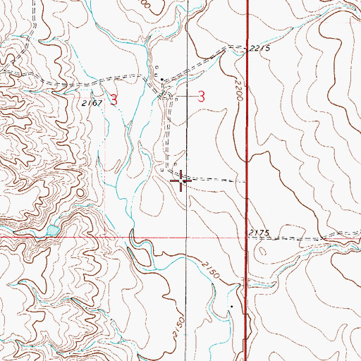 Topographic Map of 28N48E03DD__01 Well, MT