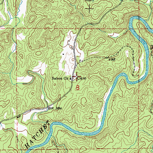 Topographic Map of Salem Cemetery, AL