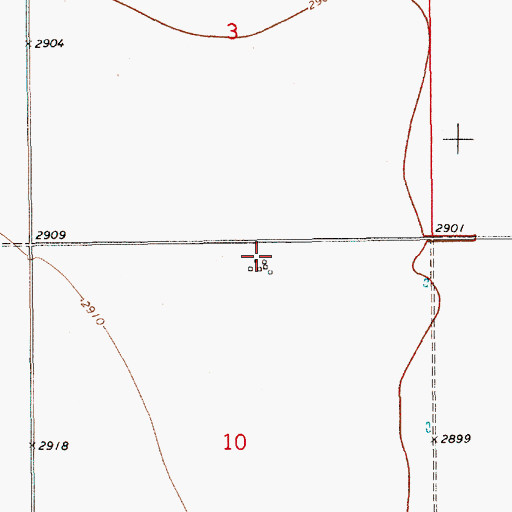 Topographic Map of 28N10E10AB__01 Well, MT