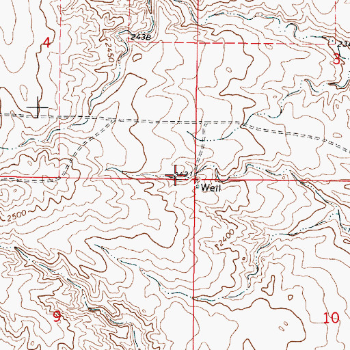Topographic Map of 28N46E10BBBB01 Well, MT