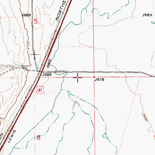 Topographic Map of 28N13E05DD__01 Well, MT