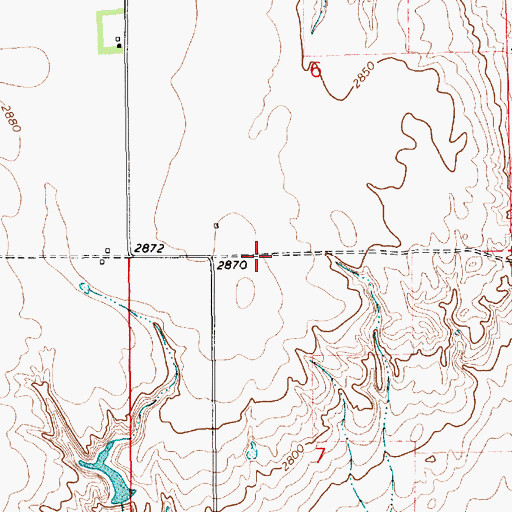 Topographic Map of 28N13E06CD__01 Well, MT