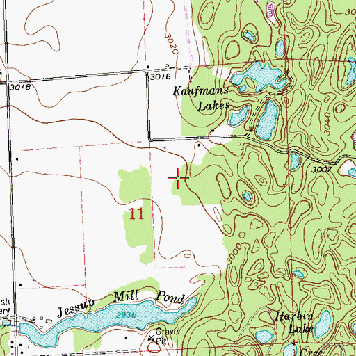 Topographic Map of 28N20W11AC__01 Well, MT