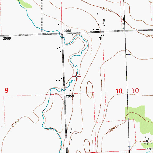 Topographic Map of 28N20W10BC__01 Well, MT