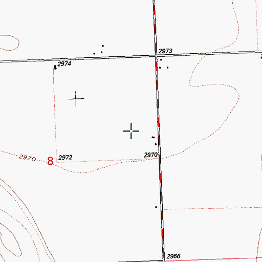 Topographic Map of 28N20W08AD__01 Well, MT