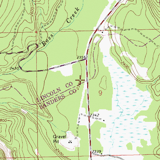 Topographic Map of 28N33W09BDDB01 Well, MT